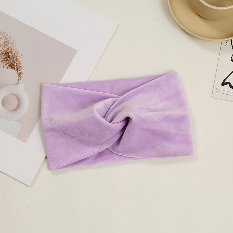 Unisex ελαστική πλεκτή κορδέλα κεφαλής με καρό σχέδιο για γιόγκα και πλύσιμο προσώπου