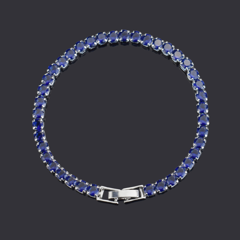 Nightstars narukvica s rhinestones i mikrodiamantima – tenis narukvica, unisex, hip-hop stil
