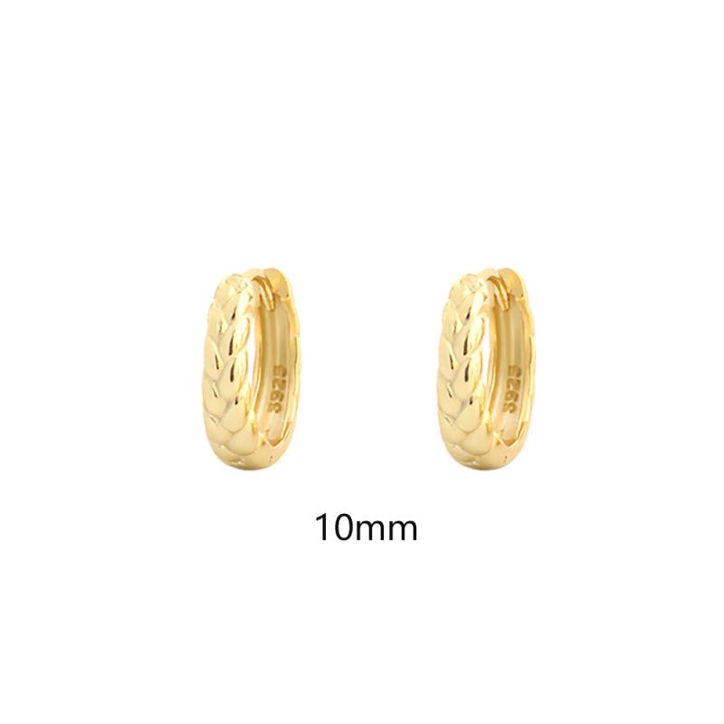YHE0770 Naušnice od srebra 925, s motivom pšenice, minimalistički dizajn