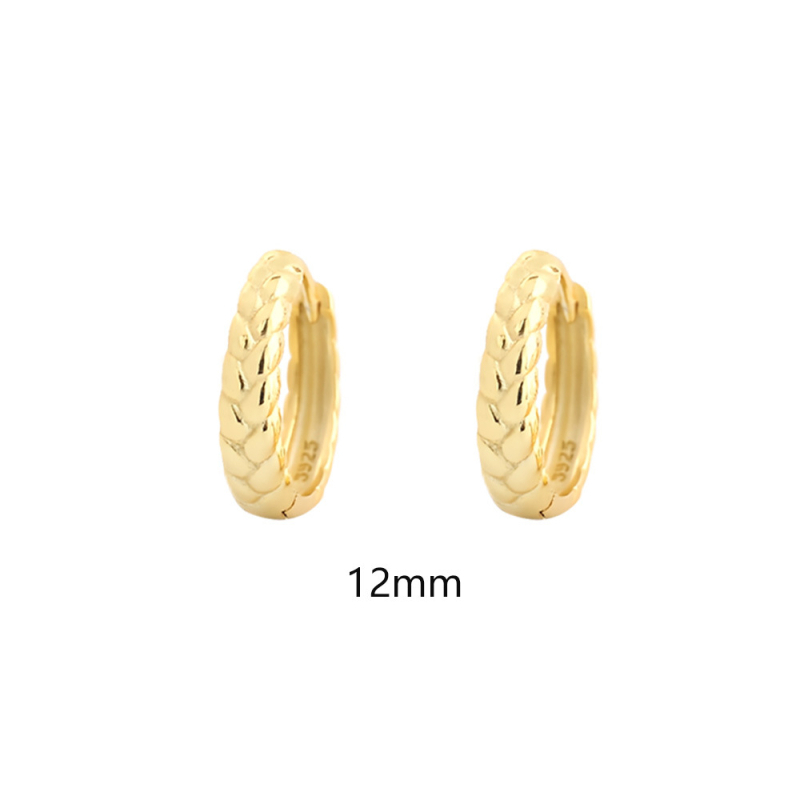 YHE0770 Naušnice od srebra 925, s motivom pšenice, minimalistički dizajn