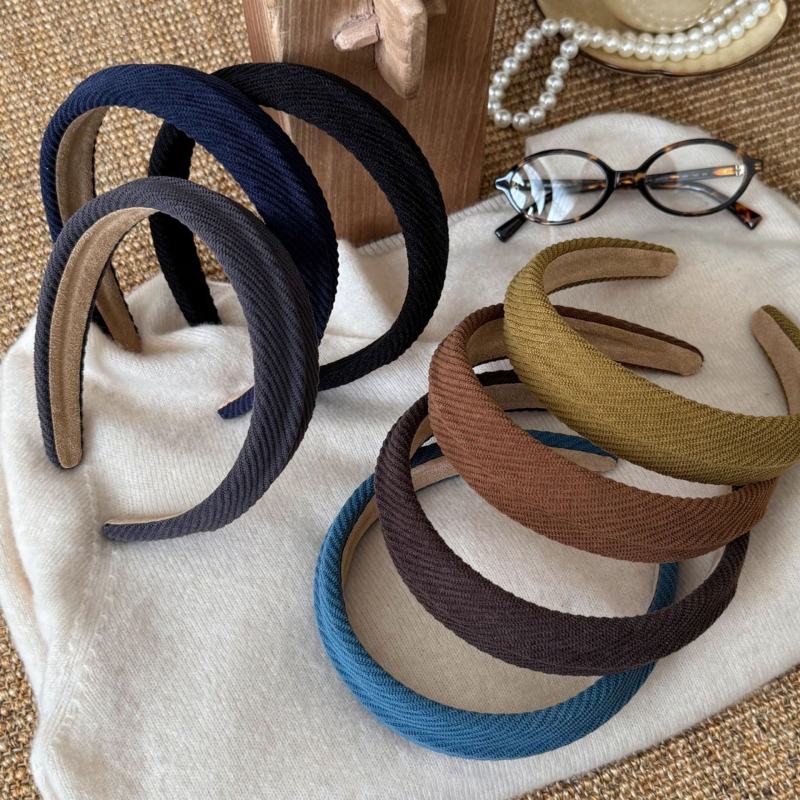 Ženska čelenka od twill materijala, jesen–zima, 2025 novi model, retro stil, ručno izrađeni modni dodatak za kosu