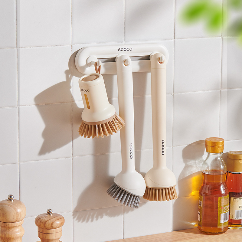 Kreativna četka za posuđe s dugom drškom, funkcija istiskivanja tekućine za čišćenje lonaca i tanjura u kuhinji