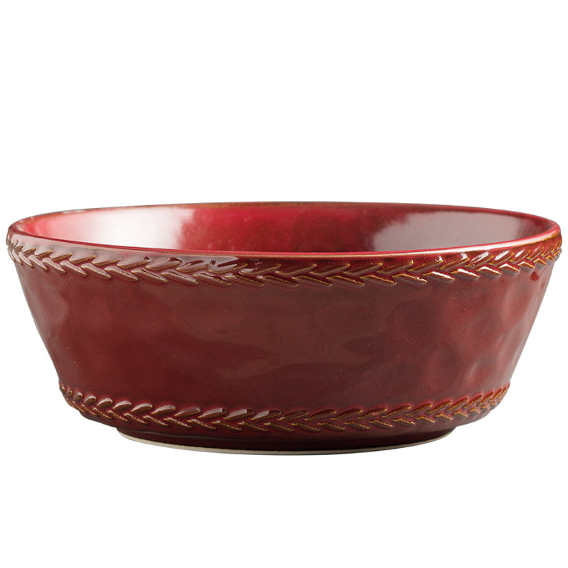 Velika keramička zdjela za juhu, kućna upotreba, zdjela za salatu i rezance, debeli porcelan, mikrovalna sigurnost, elegantan dojam visoke klase