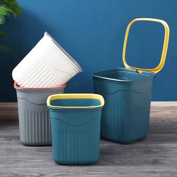 Koš za smeće bez poklopca, nordijskog stila, velikog kapaciteta, plastični, za kupaonicu, WC, dnevni boravak i kuhinju