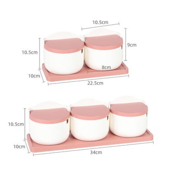 Trojedelni minimalistički keramički set posuda za začine – japanskog stila