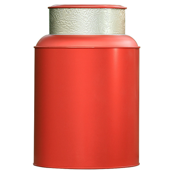 Vintage okrugla metalna kutija za čaj, velika zapremina 500 ml, reljefna površina, zatvorena kutija crnom čaju