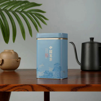 125 г квадратна метална кутия за чай – Bi Luo Chun, Longjing и жасминов чай