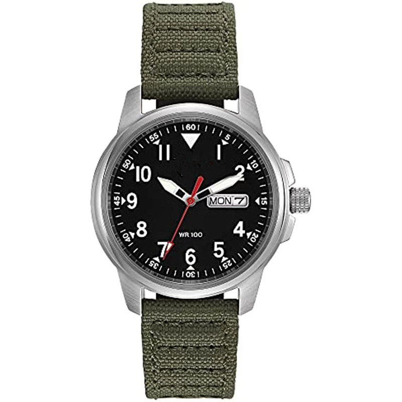 Muški kvarcni sat s najlonskom narukvicom, svjetleći dvostruki kalendar, casual stil