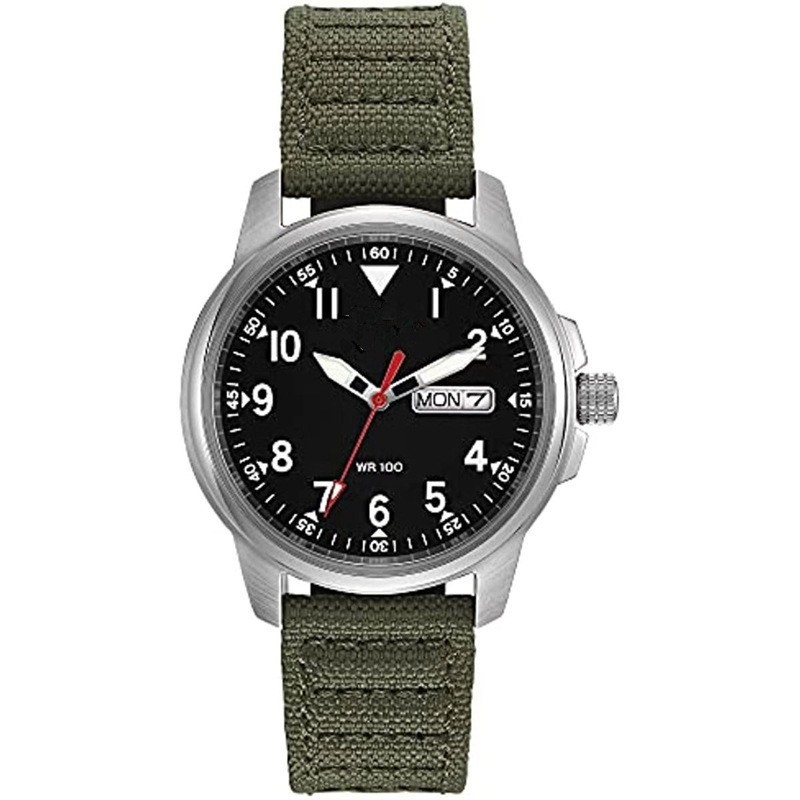 Muški kvarcni sat s najlonskom narukvicom, svjetleći dvostruki kalendar, casual stil