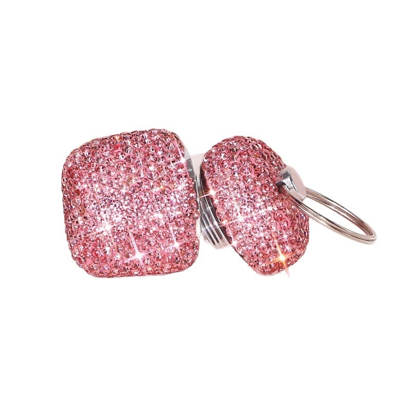Prenosna kutija za tablete sa rhinestones, od aluminijske legure, okrugla posuda, sigurna za kontakt s hranom