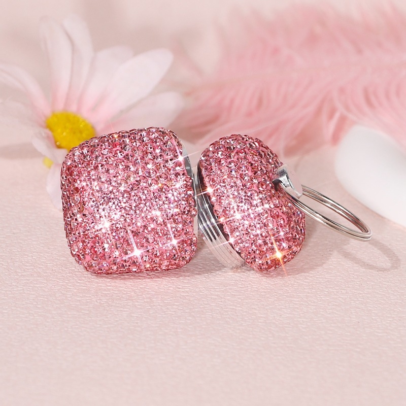 Prenosna kutija za tablete sa rhinestones, od aluminijske legure, okrugla posuda, sigurna za kontakt s hranom