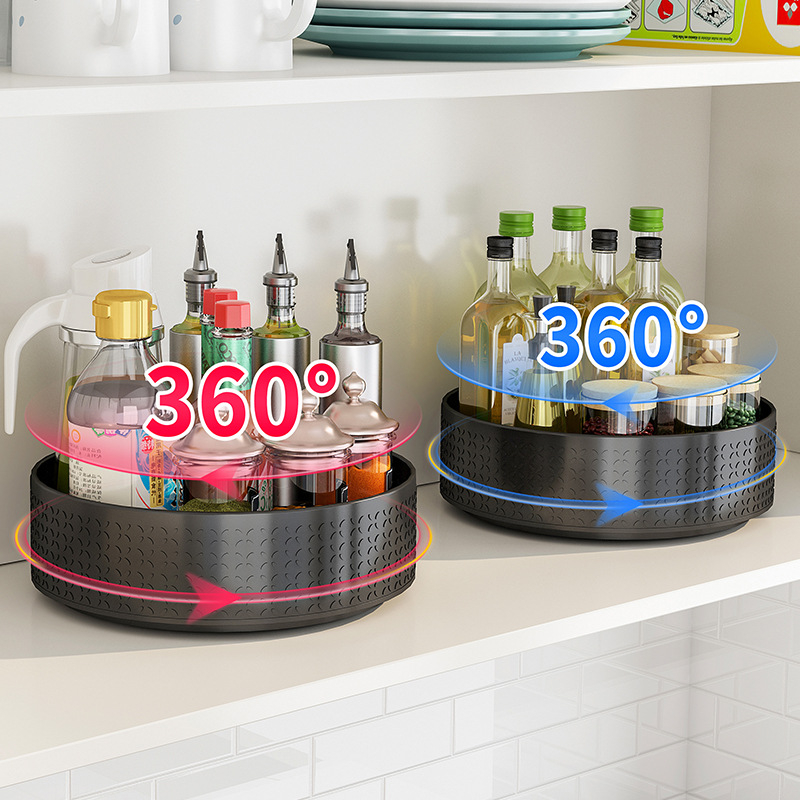 360° okretni stalak za začine u kuhinjskom kutu – spremnik boca ulja, soli, umaka i octa
