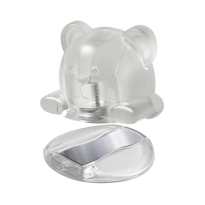 Patentirani bezbušični dverni stopper u obliku mede, prozirni PVC, podna montaža, zaštita od sudara, mini