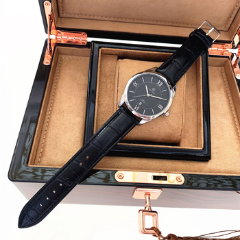 Ανδρικό Quartz ρολόι Pablo Raez με δερμάτινο λουρί, 40 mm καντράν, αδιάβροχο έως 30 m, ημερομηνία, κάσα από ανοξείδωτο ατσάλι