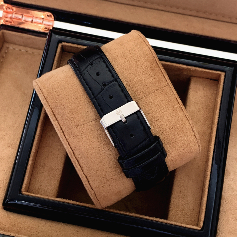 Ανδρικό Quartz ρολόι Pablo Raez με δερμάτινο λουρί, 40 mm καντράν, αδιάβροχο έως 30 m, ημερομηνία, κάσα από ανοξείδωτο ατσάλι