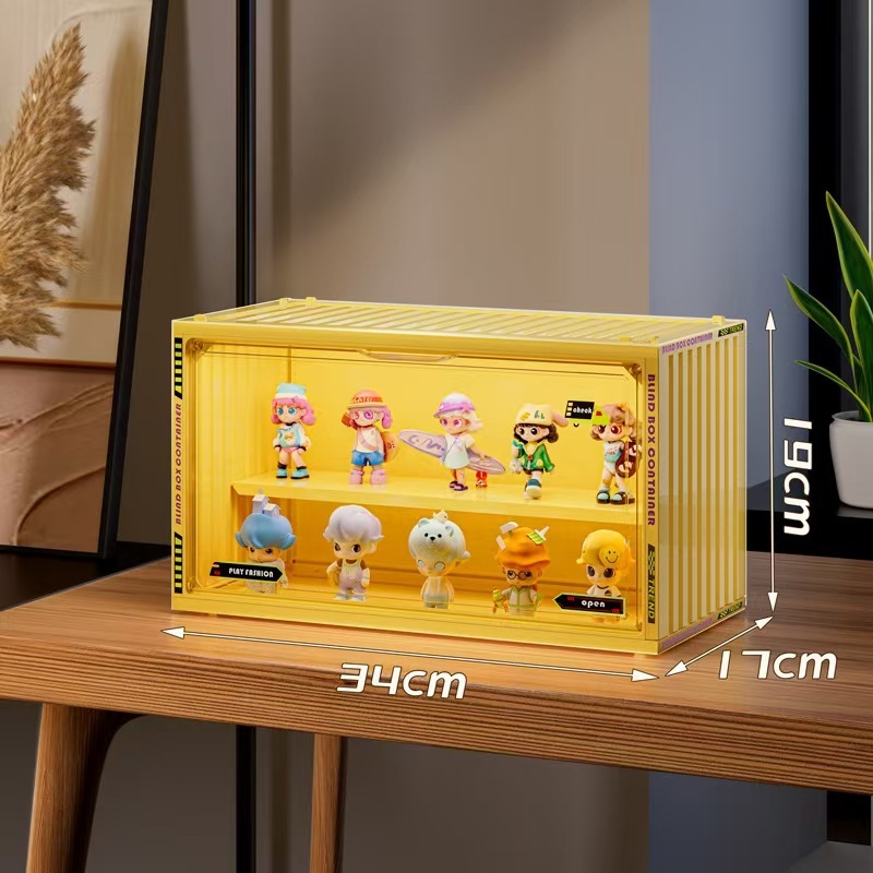 Prozirni akrilni izložbeni stalak za skladištenje blind box figurica, otporan na prašinu, debeo
