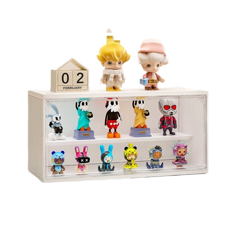Prozirni akrilni izložbeni stalak za skladištenje blind box figurica, otporan na prašinu, debeo