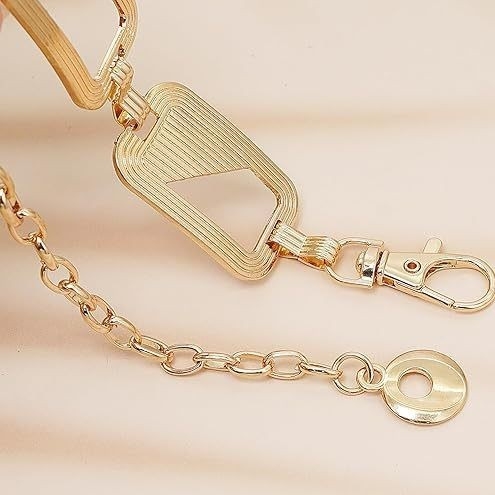 Ženski metalni lanac za struk s privjeskom, moderan modni dodatak za haljine, duljina 60–80 cm