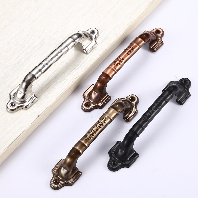 Šuplja ručka od nehrđajućeg čeličnog materijala, hladno valjana, za kuhinjske ormariće i vrata garderobe — crna ili crvena antik završna obrada