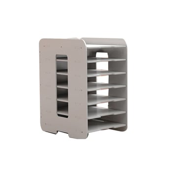 A4 organizator datoteka s 7-razinskim stolnim regalom, PVC, veliki kapacitet za dokumente i uredski materijal