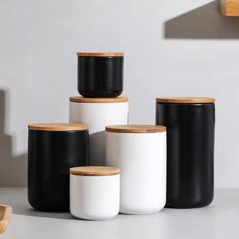 Skandinavski keramički hermetički spremnik za kuhinju, skladištenje žitarica, slatkiša, kave i čaja; porculan, 800–1000 ml, trostupanjski, moderan minimalistički dizajn