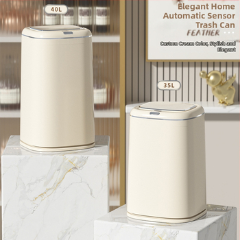 Helixun 40L smart odpadkový kôš pre domáce použitie, štvorcový, s automatickým senzorom, model 8649-8650