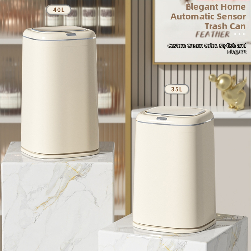 Helixun 40L smart odpadkový kôš pre domáce použitie, štvorcový, s automatickým senzorom, model 8649-8650