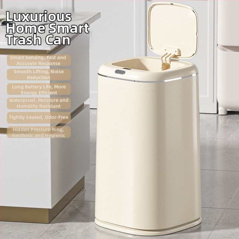 Helixun 40L smart odpadkový kôš pre domáce použitie, štvorcový, s automatickým senzorom, model 8649-8650