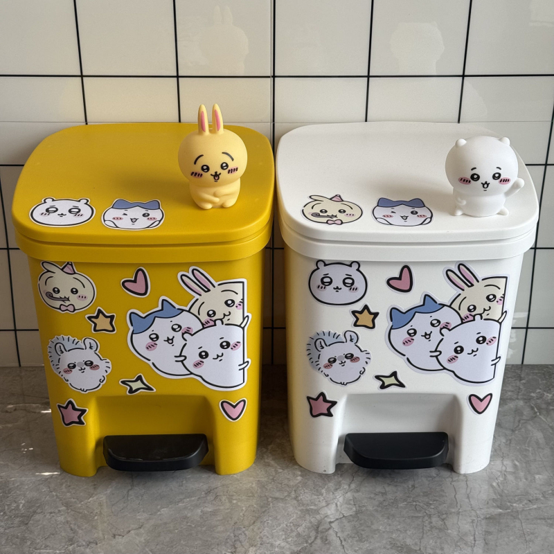 Jiyi pedalni koš za kućnu upotrebu, 12 L — dnevni boravak, kuhinja, kupaonica, spavaća soba; sladak dizajn Usaki
