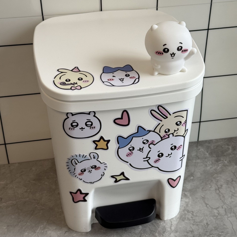 Jiyi pedalni koš za kućnu upotrebu, 12 L — dnevni boravak, kuhinja, kupaonica, spavaća soba; sladak dizajn Usaki