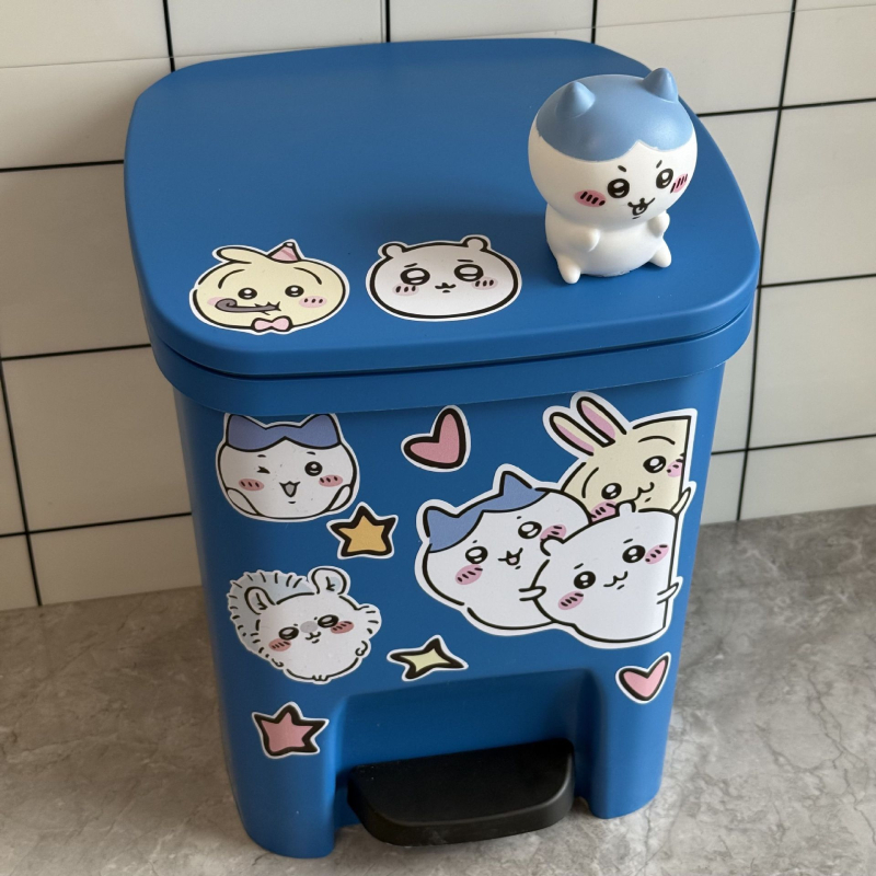 Jiyi pedalni koš za kućnu upotrebu, 12 L — dnevni boravak, kuhinja, kupaonica, spavaća soba; sladak dizajn Usaki