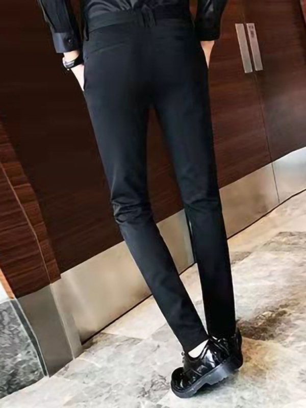Nove muške cropped hlače, jesen/zima, korejski stil, casual slim-fit, s fleeceom, bez glačanja