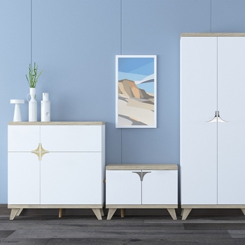 Par ručki od cinkove legure za garderobe i ormariće, modernog minimalističkog dizajna