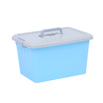 Prozirna plastična kutija za skladištenje s poklopcem, prenosni višefunkcionalni organizator 50–60 L, mogućnost tiska logotipa, za CD-ove, časopise, kozmetiku, lijekove i igračke