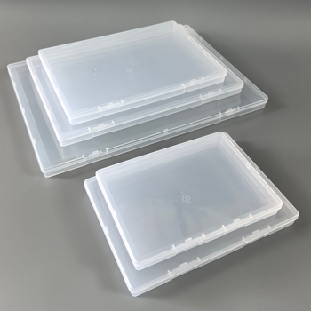 Prozirna pravokutna plastična kutija za skladištenje s poklopcem, pogodna za nakit, školske potrepštine i male dijelove