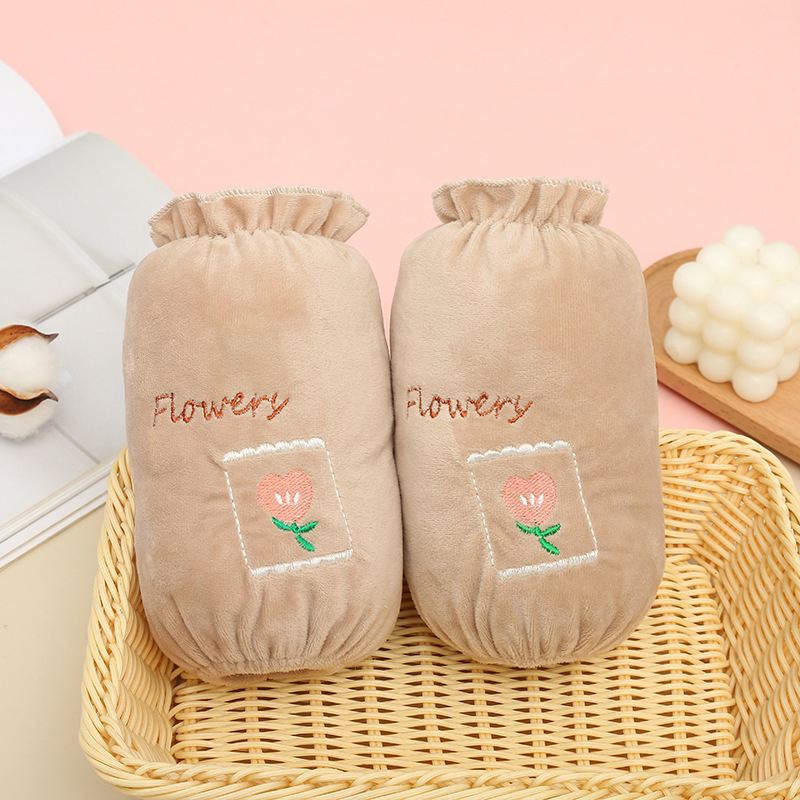 Vodootporan rukav za ured i kuhinju, anti-prljanje, kratak rukav s izvezenim dizajnom, crtani uzorak