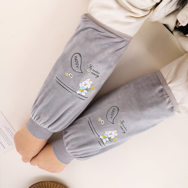 Nova cartoon baršunaste duge rukave zaštitne navlake za jesen i zimu, lemon zeko s kristalima, izuzetno mekane zaštitne rukave za žene i studente