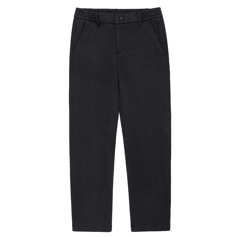 Ανδρικά παντελόνια Lyocell, business casual, φαρδιά ίσια γραμμή, φθινοπωρινά-χειμωνιάτικα