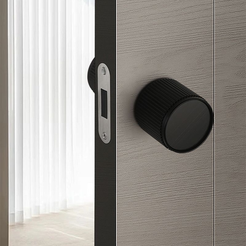 Minimalistička okrugla brava za spavaću sobu, unutarnje drvene vrata, CNC anodizirani aluminij, magnetska kvaka s ključem