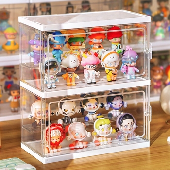 Prozirna akrilna izložbena vitrina za skladištenje blind boxova i figurica Bubble Mart, prašinu zaštitni izložbeni stalak