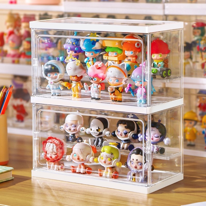 Prozirna akrilna izložbena vitrina za skladištenje blind boxova i figurica Bubble Mart, prašinu zaštitni izložbeni stalak