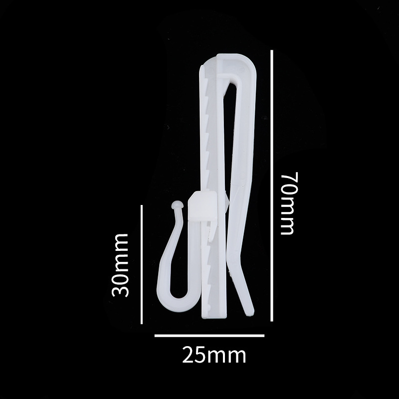 Kuka za zavjese s podesivim remenom od tkanine, plastična kuka za zavjese, veličine 7 cm / 8,5 cm