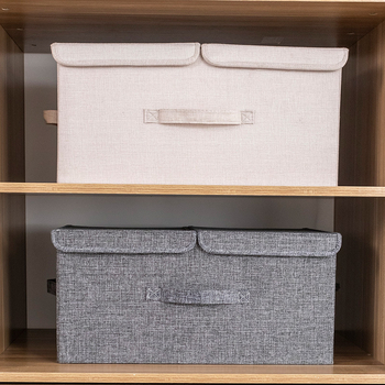 Japanski stil sklopiva platnena kutija za odjeću, 30–40 L, 50×30×25 cm, organizator odjeće