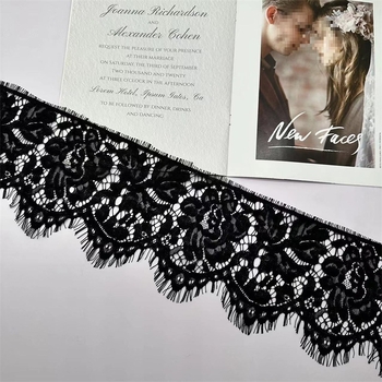 14,5 cm široka iznimna kostna nit, jednoslojna eyelash lace tkanina za DIY dekoracije zavjesa, vjenčanica i modnih dodataka