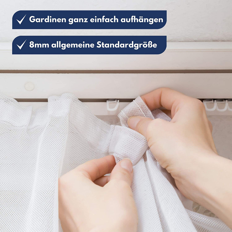 Zavjesni kuka s kugličnim ležajem i lokator za šinu