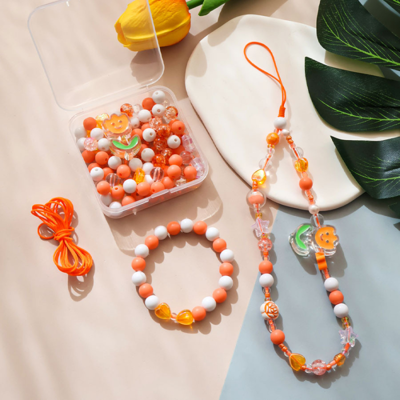 DIY set za perlice za narukvicu – miješani materijali perlica za nakit i perlice za lančić za telefon