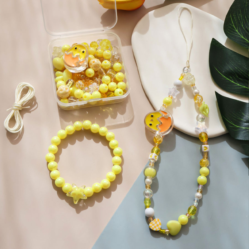 DIY set za perlice za narukvicu – miješani materijali perlica za nakit i perlice za lančić za telefon