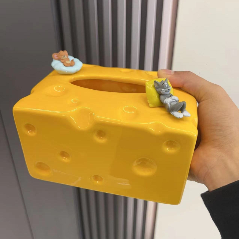 Kreativna kutija za maramice u obliku sira, moderni stolni ukras za dnevni boravak