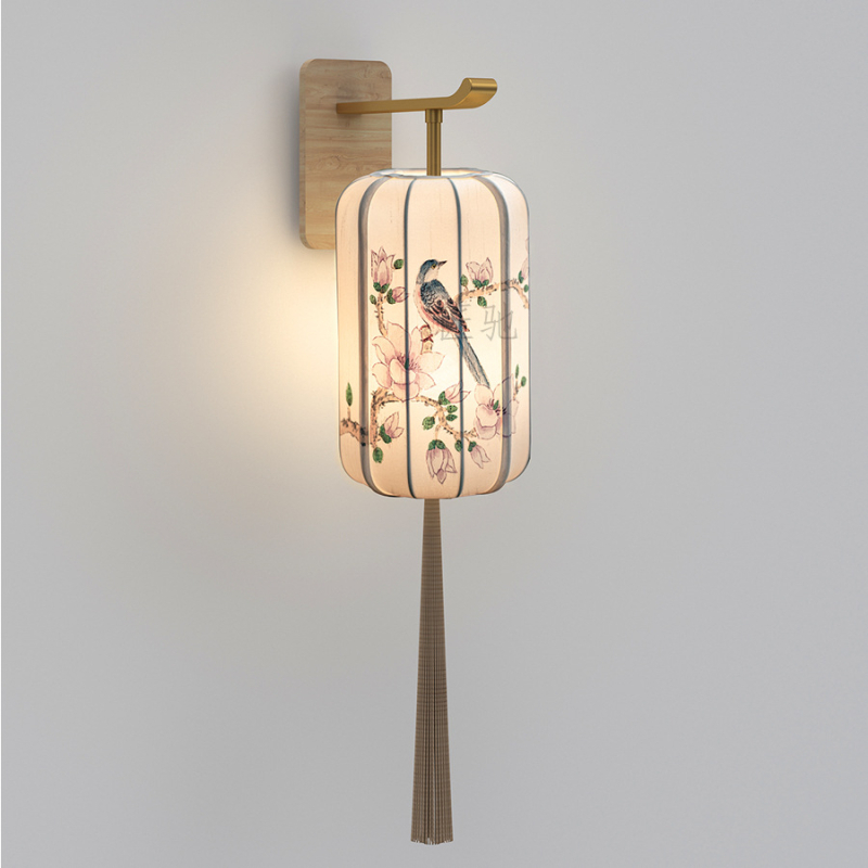 Zidna lampa u novom kineskom stilu za dnevni boravak i spavaću sobu – retro ručno izrađena lanterna, dizajnerski Zen inspirirana kineska estetika, vintage zidno svjetlo