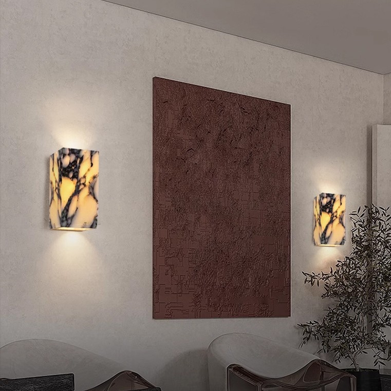 Francuski stil, mramorna vanjska vodootporna LED zidna svjetiljka, s retro naglaskom wabi-sabi za hodnik i balkon